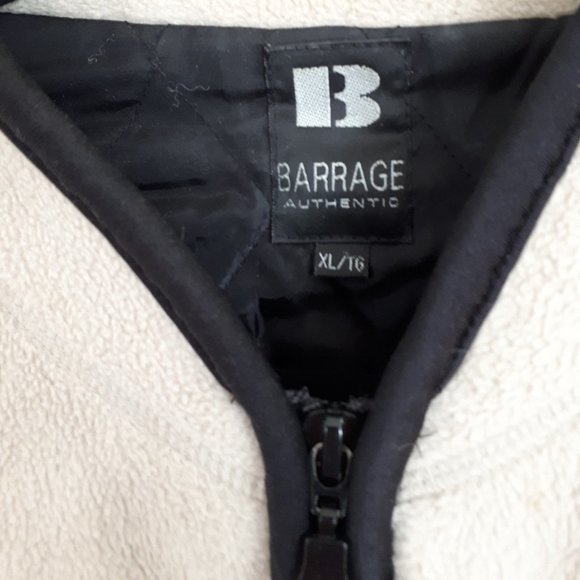 Vest by Barrage Authentic in Size XL - Ivory and Black/two front zip pockets - Picture 4 of 4